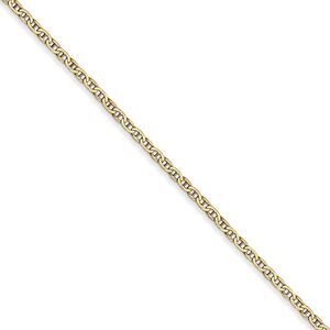 Children's 1.5mm 14k Yellow Gold Solid Anchor Link Necklace, 14 Inch